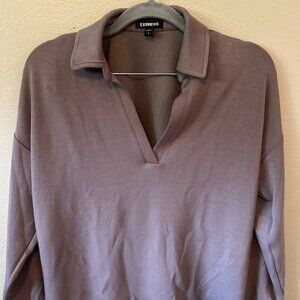 Express Taupe Lounge Top